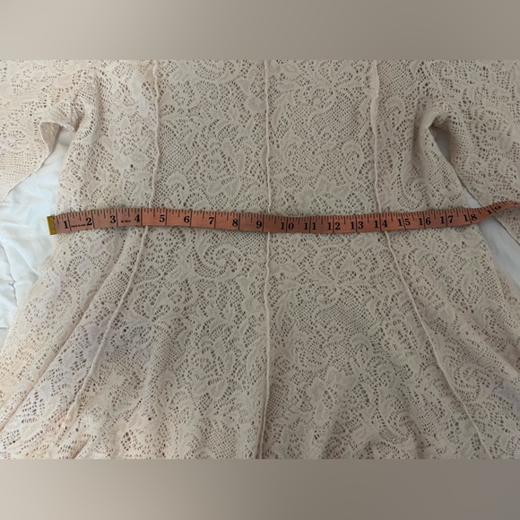 EUC Free People Coffee In The Morning In Chamoix Lace Tunic Top Medium Orig $128 - Picture 10 of 11